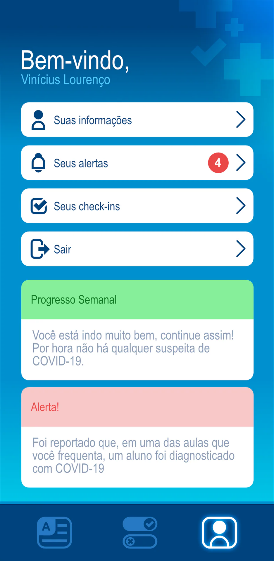 Dashboard for monitoring the access workflow.